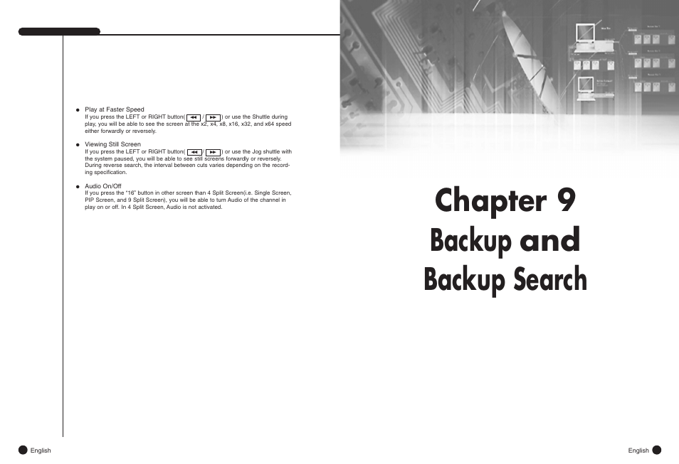 Chapter 9 backup and backup search | Samsung SHR-4081N/P User Manual | Page 55 / 105