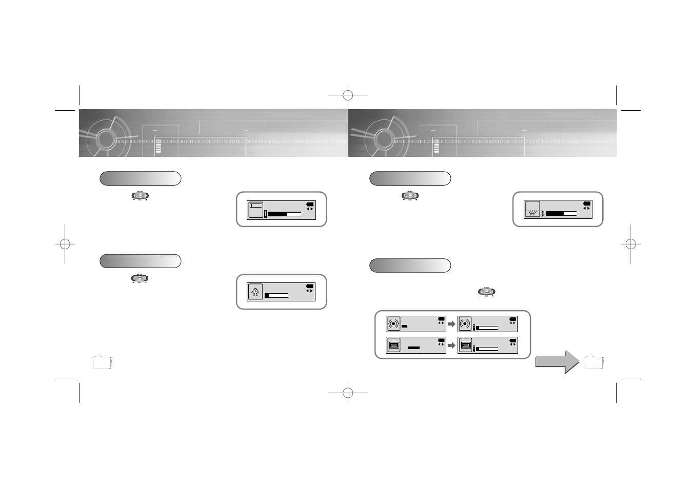 Scroll speed, Power off time, Default volume | Wow level | Samsung YP-55 User Manual | Page 28 / 37
