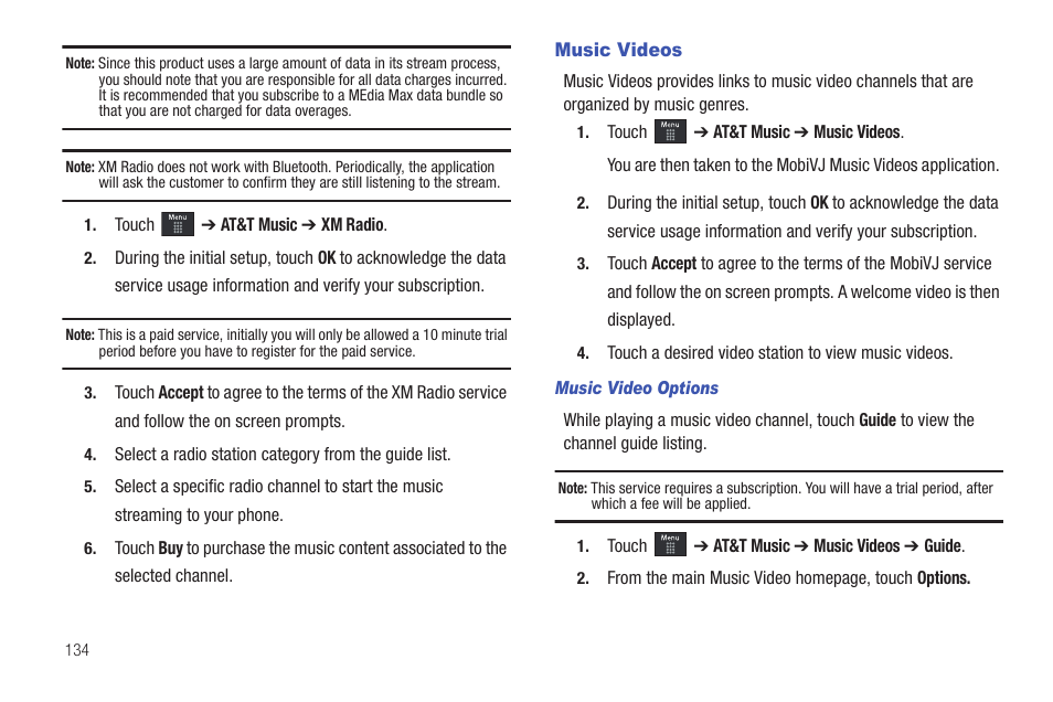 Music videos | Samsung GH46-00842A User Manual | Page 138 / 226