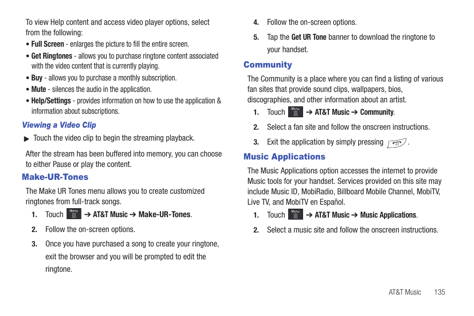 Make-ur-tones, Community, Music applications | Make-ur-tones community music applications | Samsung GH46-00842A User Manual | Page 139 / 226