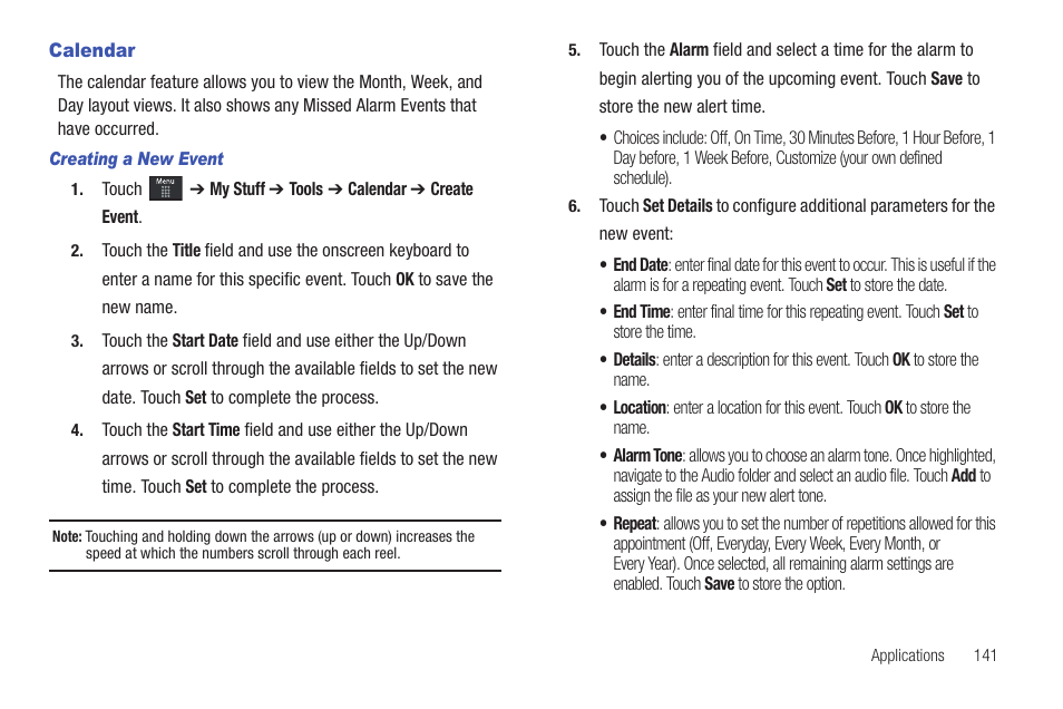 Calendar | Samsung GH46-00842A User Manual | Page 145 / 226