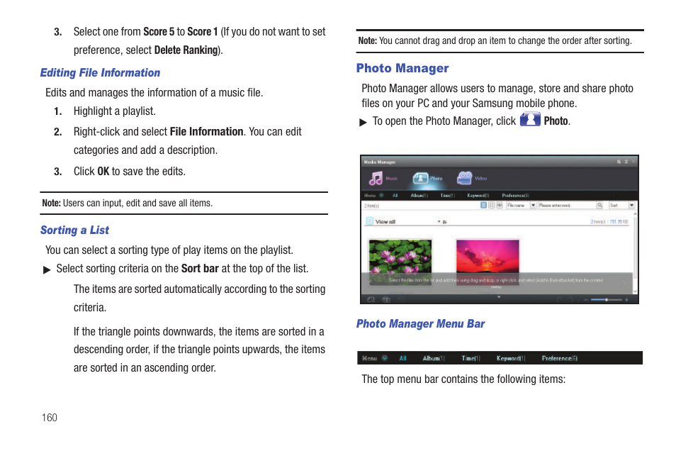 Photo manager | Samsung GH46-00842A User Manual | Page 164 / 226
