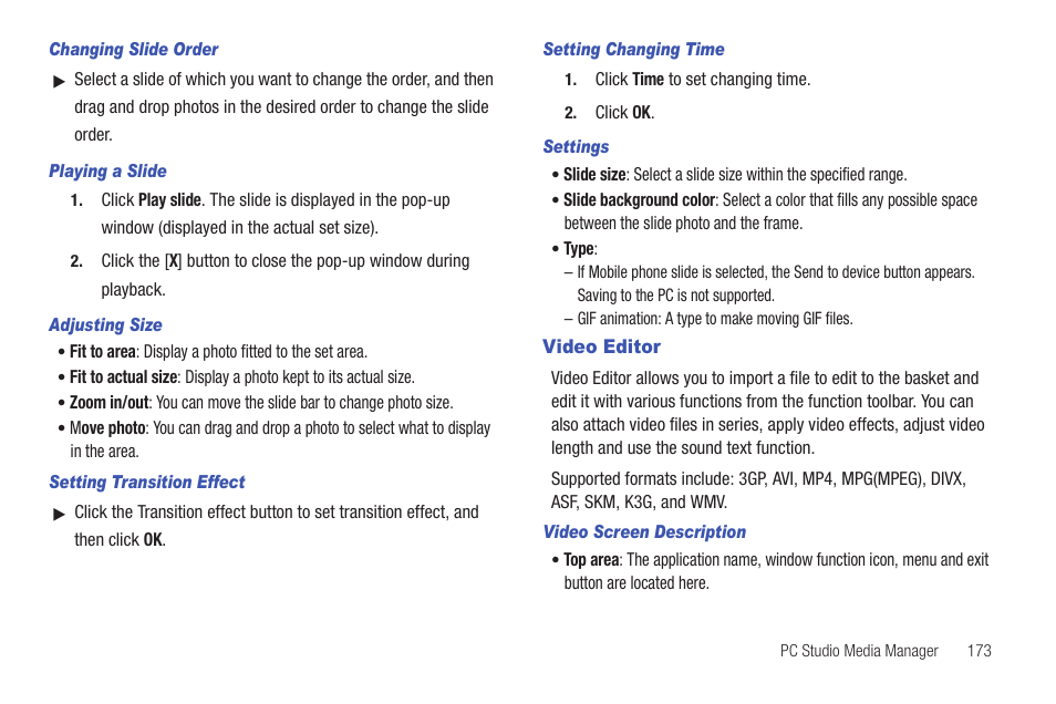 Video editor | Samsung GH46-00842A User Manual | Page 177 / 226