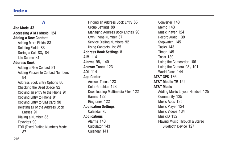 Index | Samsung GH46-00842A User Manual | Page 220 / 226