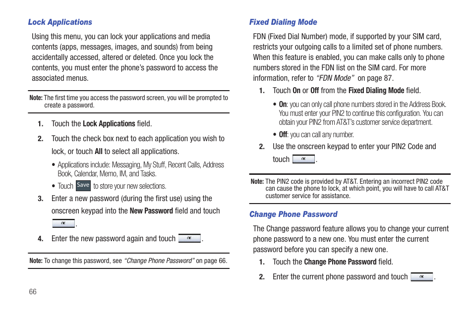 For more information, refer to “change phone | Samsung GH46-00842A User Manual | Page 70 / 226