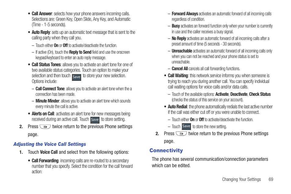 Connectivity | Samsung GH46-00842A User Manual | Page 73 / 226