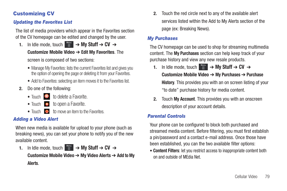 Customizing cv | Samsung GH46-00842A User Manual | Page 83 / 226