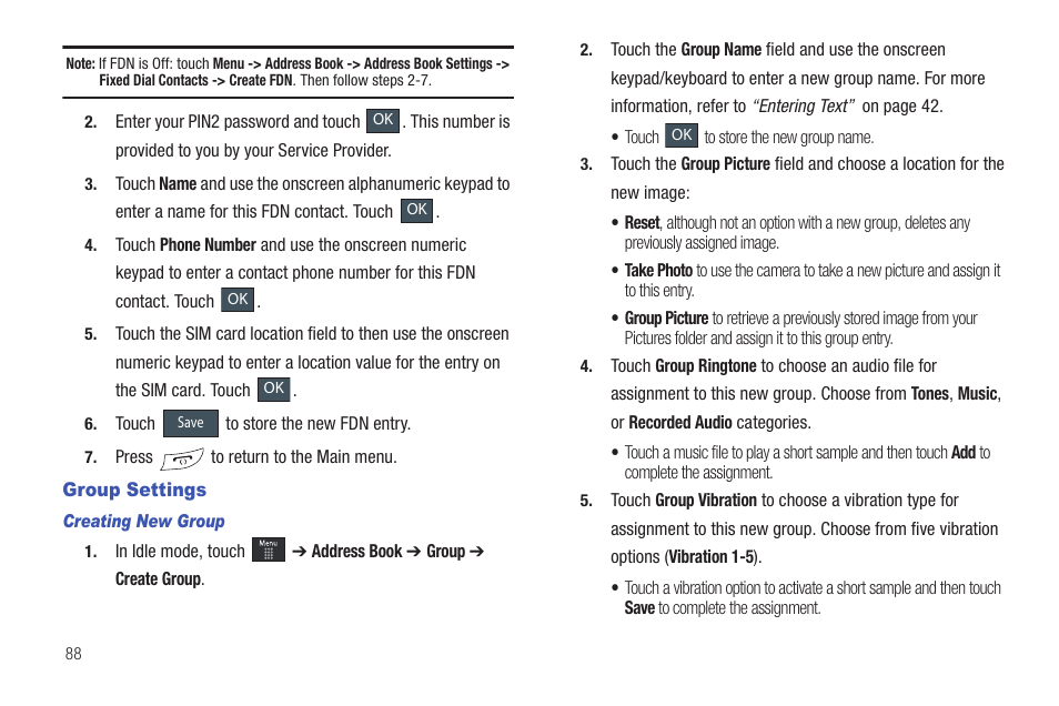 Group settings | Samsung GH46-00842A User Manual | Page 92 / 226
