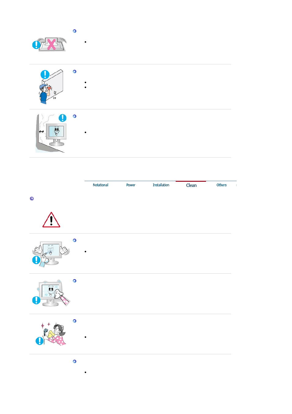 Clean | Samsung 151X User Manual | Page 5 / 65