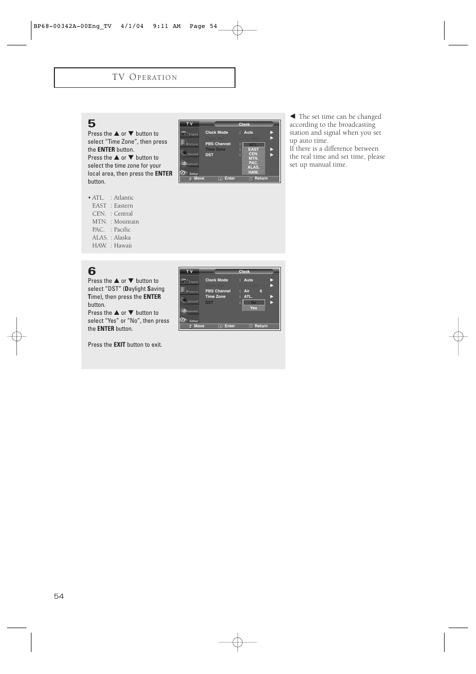 T v o | Samsung HC-P4363W User Manual | Page 54 / 92