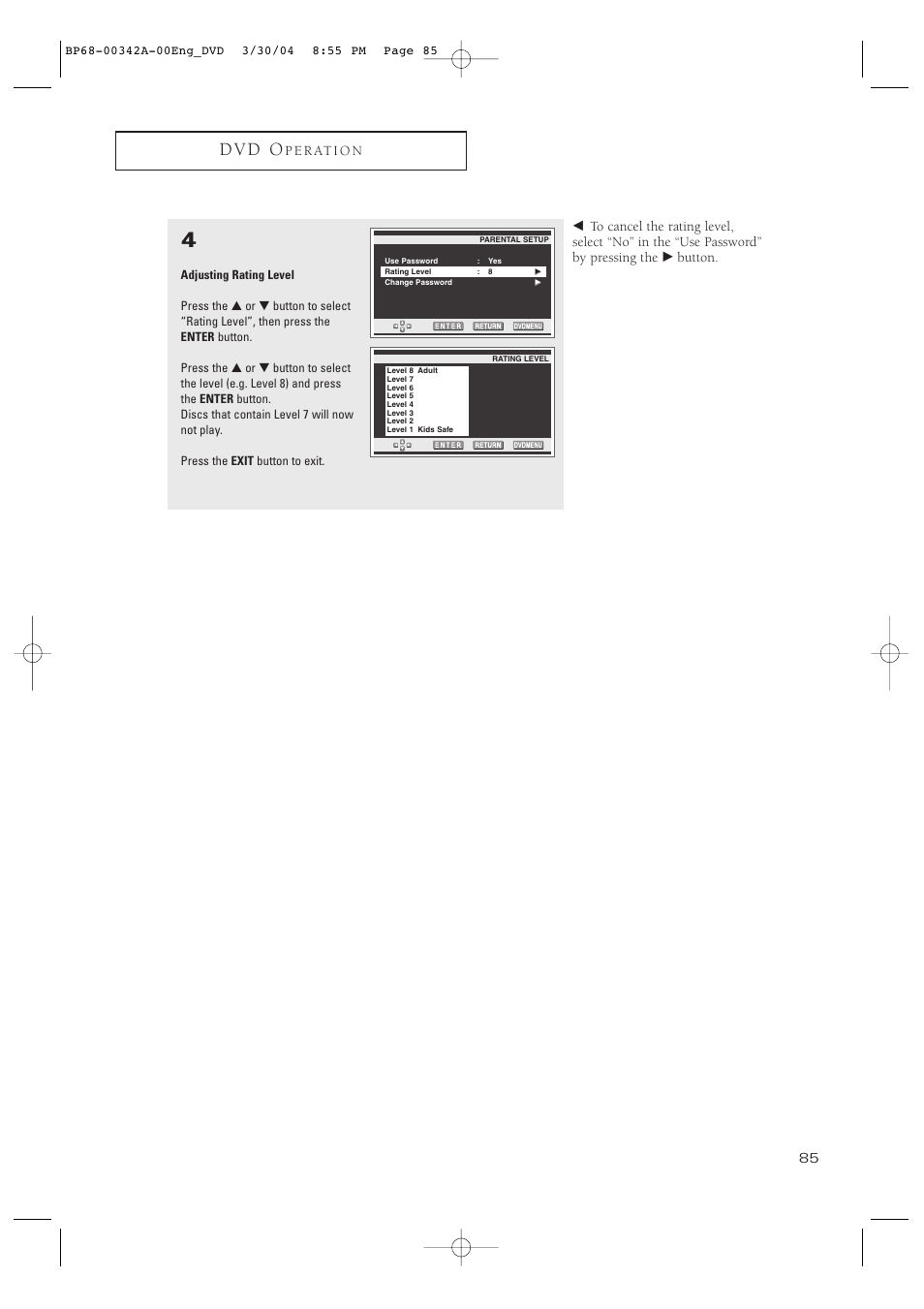 D v d o | Samsung HC-P4363W User Manual | Page 85 / 92