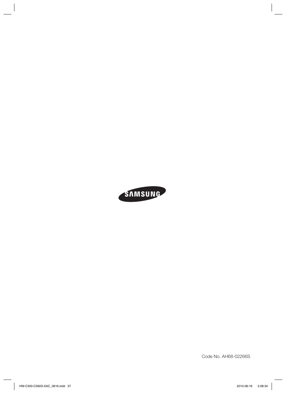 Samsung HW-C500 User Manual | Page 57 / 57