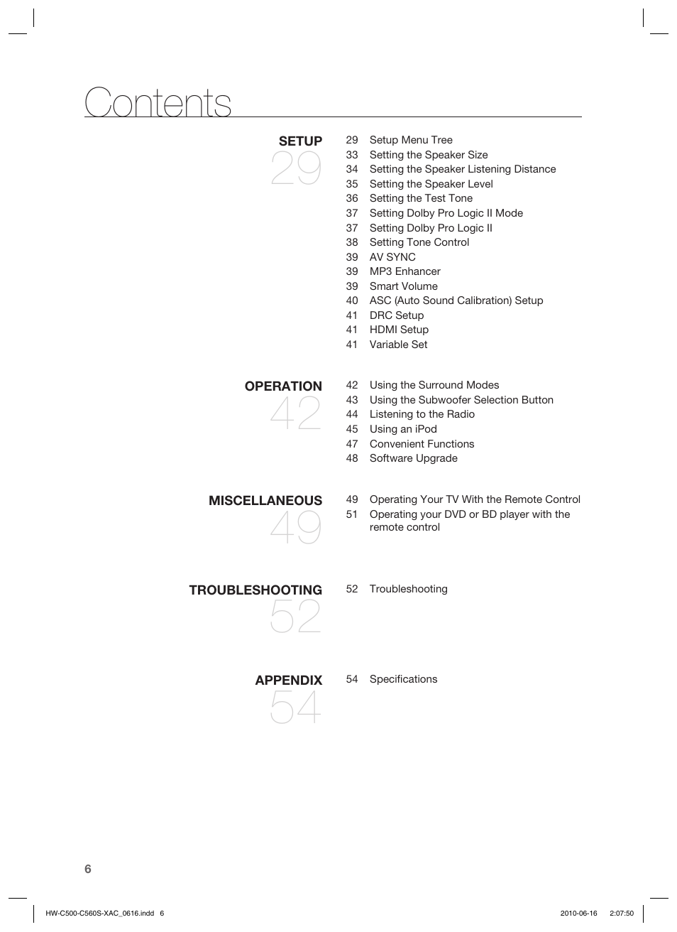 Samsung HW-C500 User Manual | Page 6 / 57