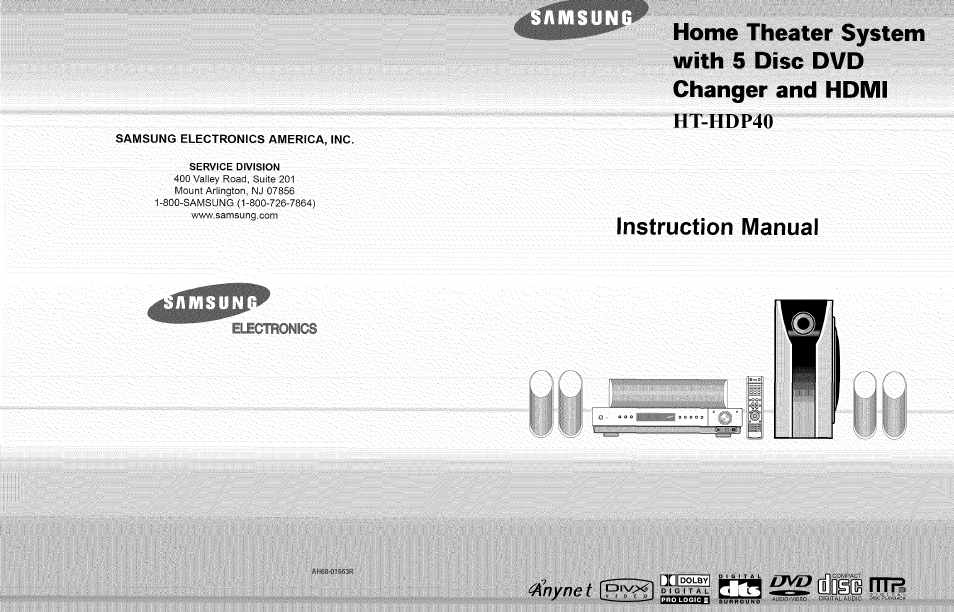 Samsung HT-HDP40 User Manual | 38 pages