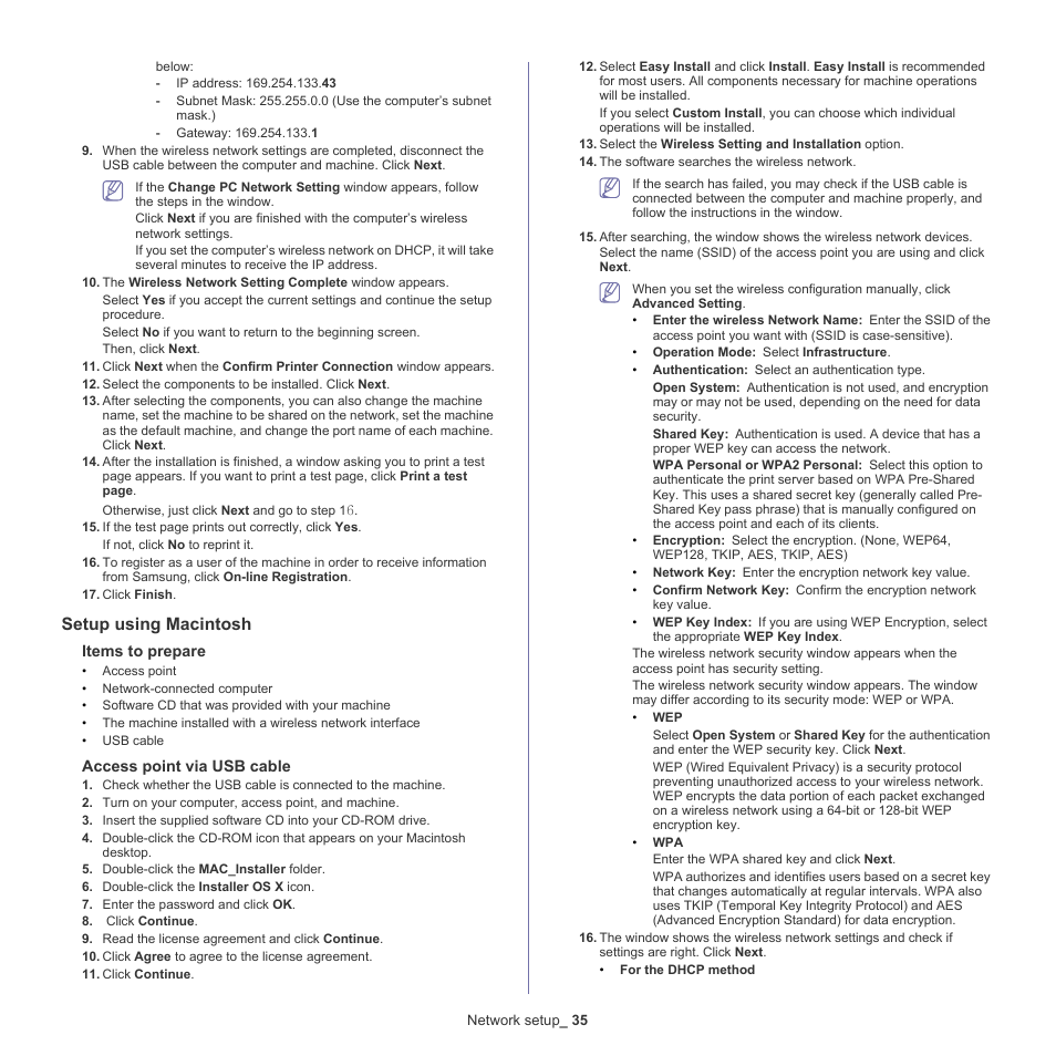Setup using macintosh | Samsung CLP-775 SERIES User Manual | Page 35 / 101