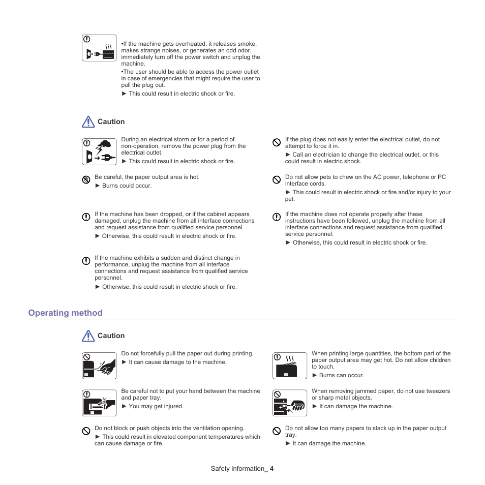 Operating method | Samsung CLP-775 SERIES User Manual | Page 4 / 101