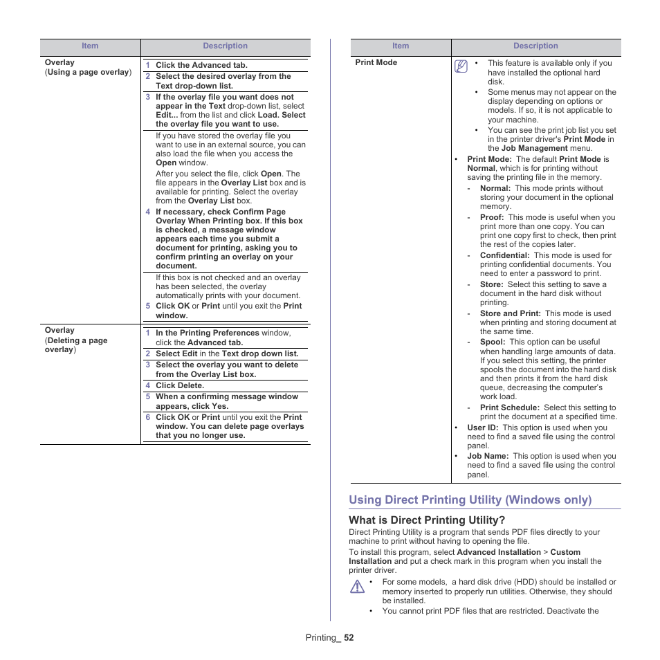 Using direct printing utility (windows only), What is direct printing utility | Samsung CLP-775 SERIES User Manual | Page 52 / 101