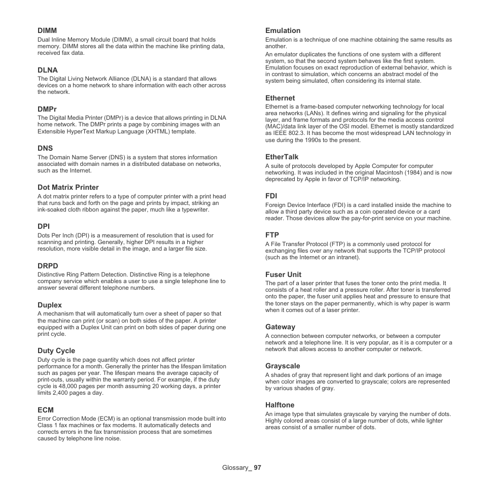 Samsung CLP-775 SERIES User Manual | Page 97 / 101