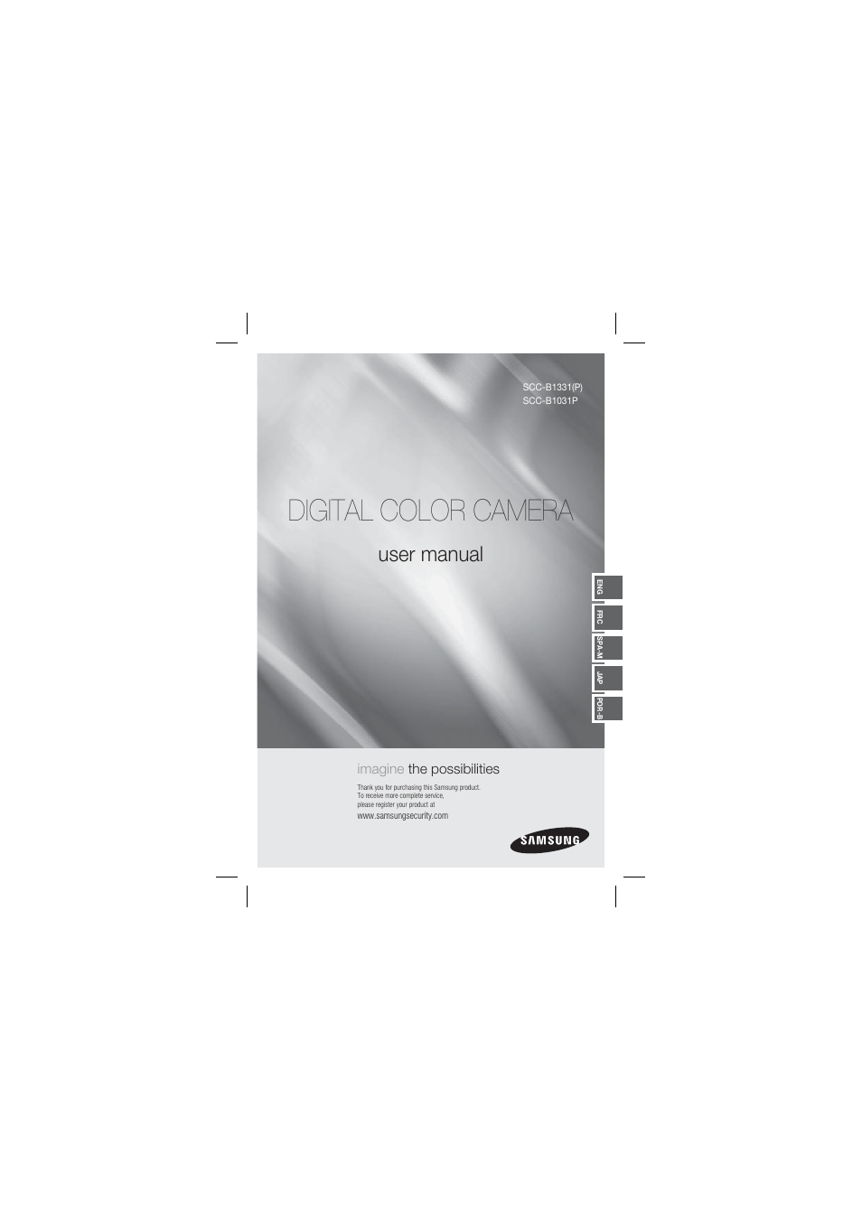 Samsung SCC-B1331 User Manual | 29 pages
