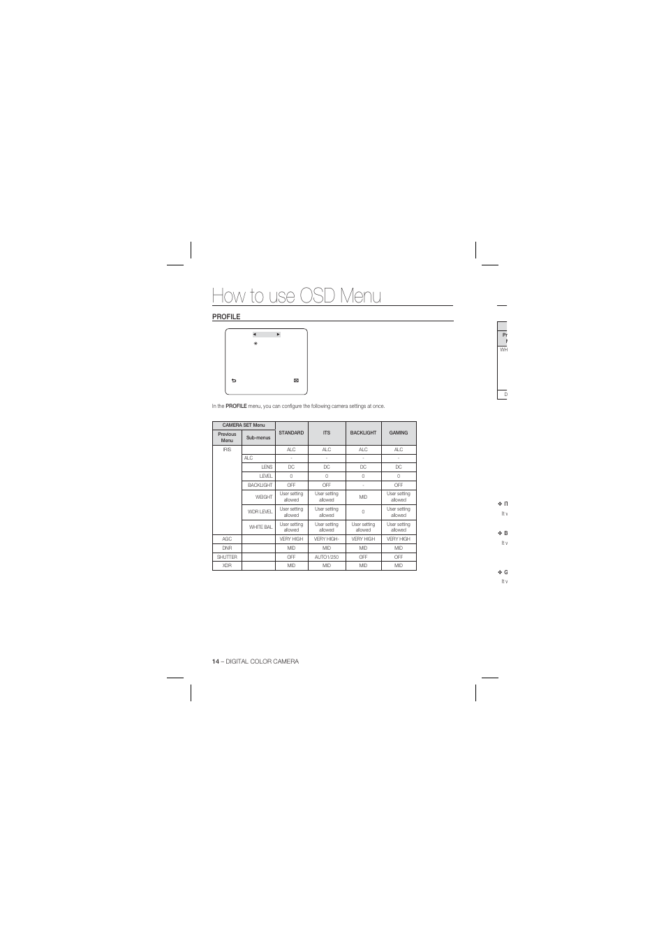 How to use osd menu | Samsung SCC-B1331 User Manual | Page 14 / 29
