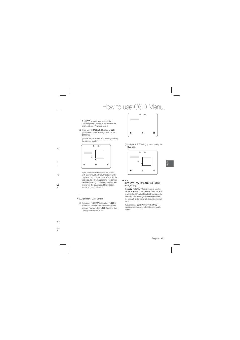 How to use osd menu | Samsung SCC-B1331 User Manual | Page 17 / 29