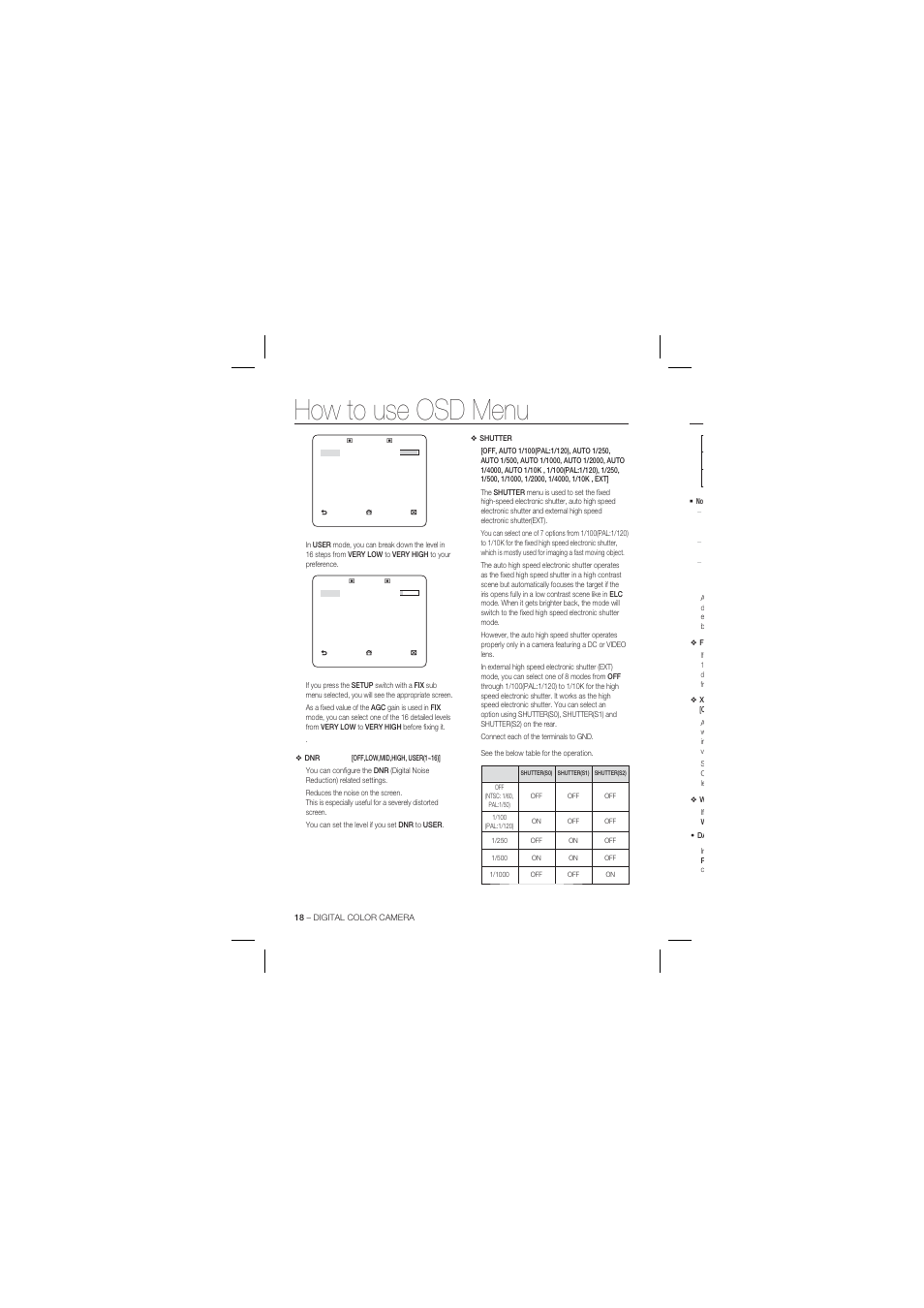 How to use osd menu | Samsung SCC-B1331 User Manual | Page 18 / 29