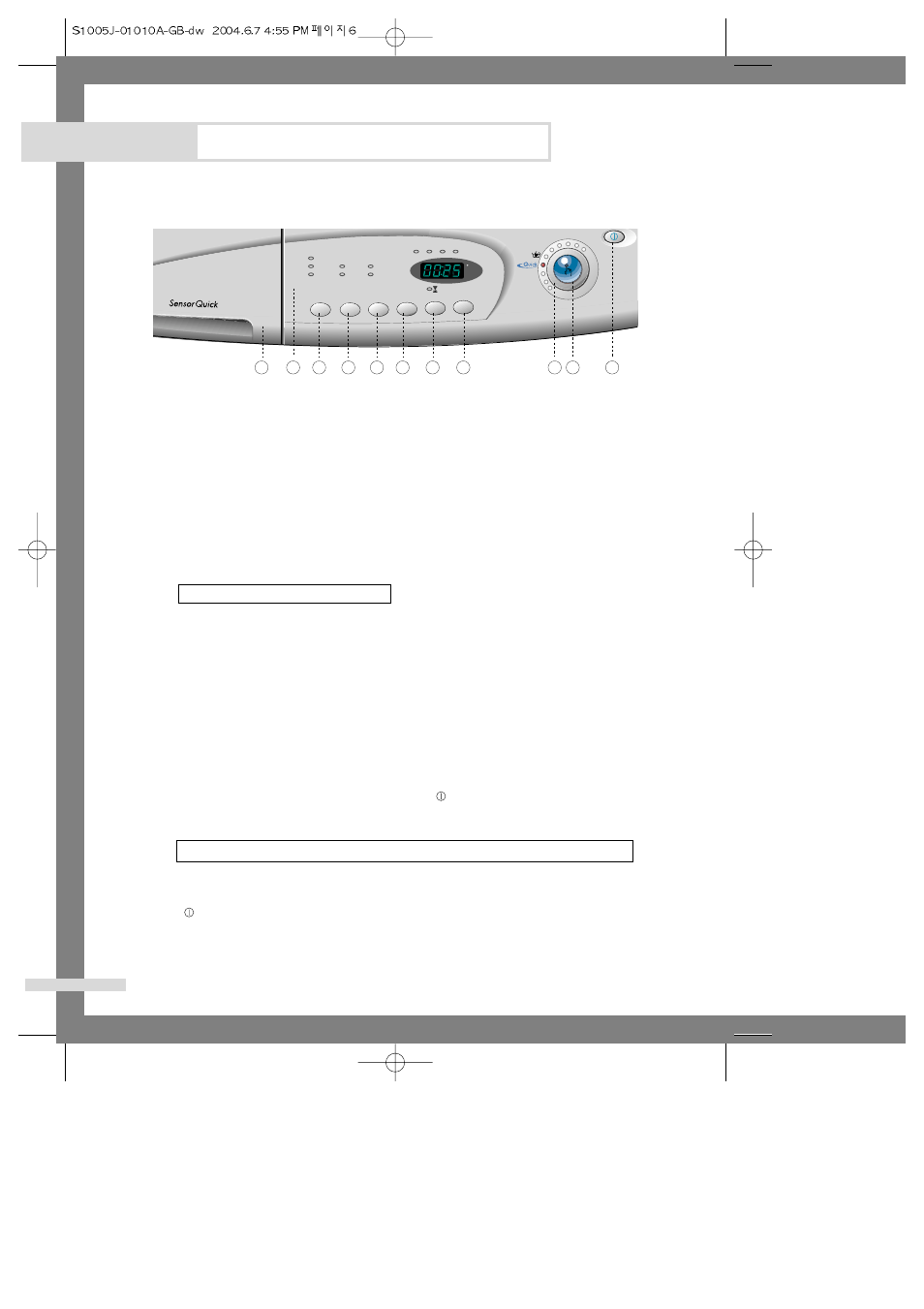 Washing a load of laundry, Overview of the control panel, Detergent dispenser 2. display panel | Wash button, Rinse button, Spin selection button, Temperature selection button, Delay start button, Door open button, Fuzzy control dial | Samsung S803J User Manual | Page 8 / 21