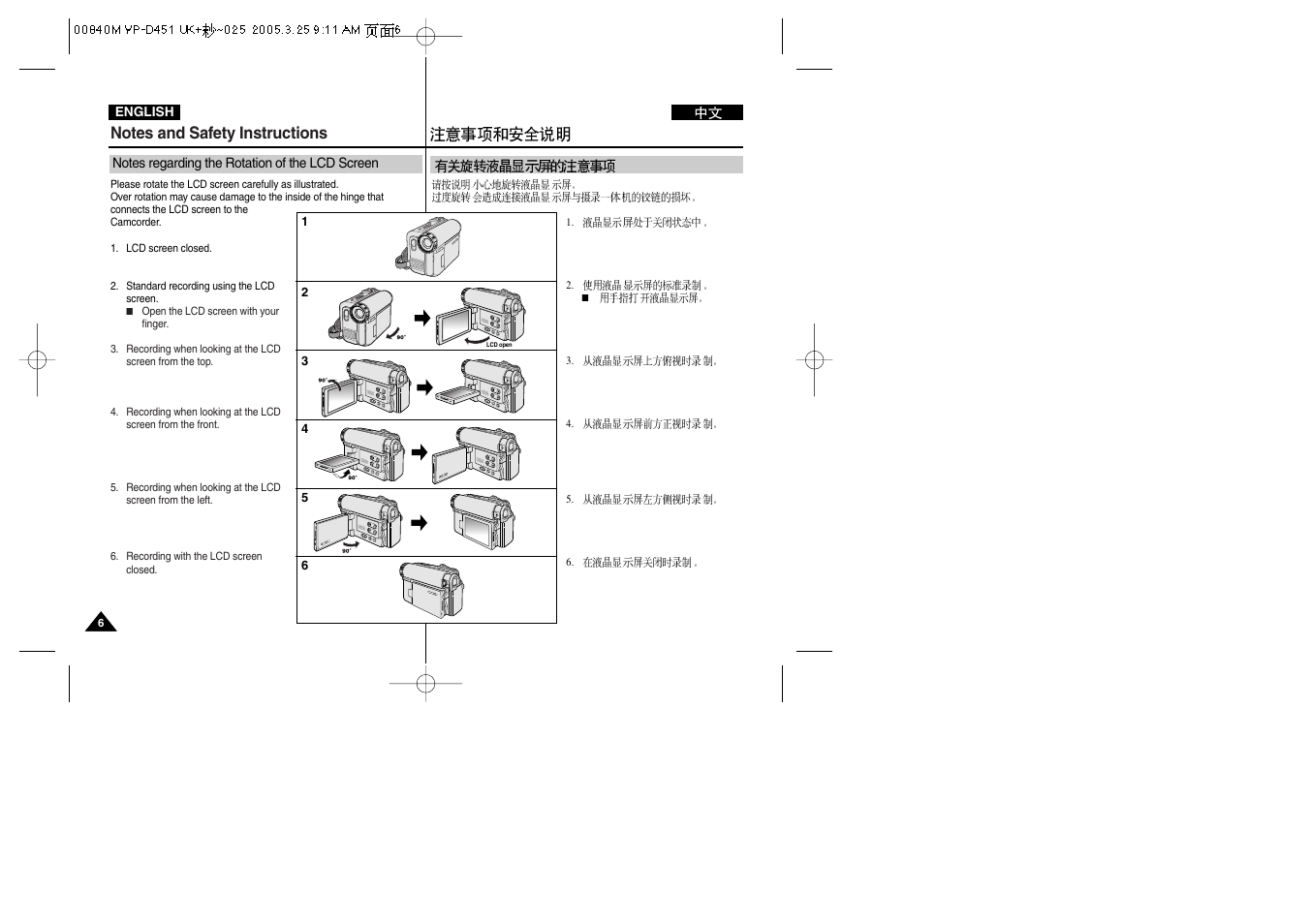 Samsung VP-D451 User Manual | Page 6 / 119