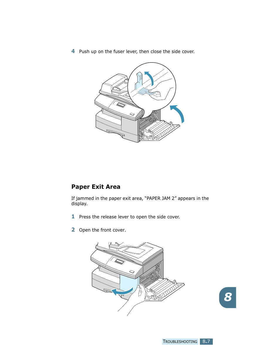 Paper exit area | Samsung SCX-5112 User Manual | Page 108 / 127