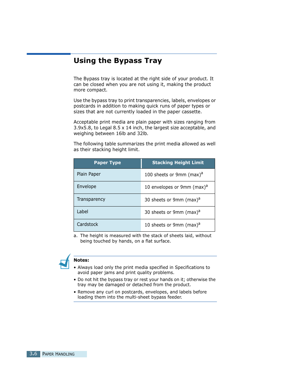 Using the bypass tray | Samsung SCX-5112 User Manual | Page 57 / 127