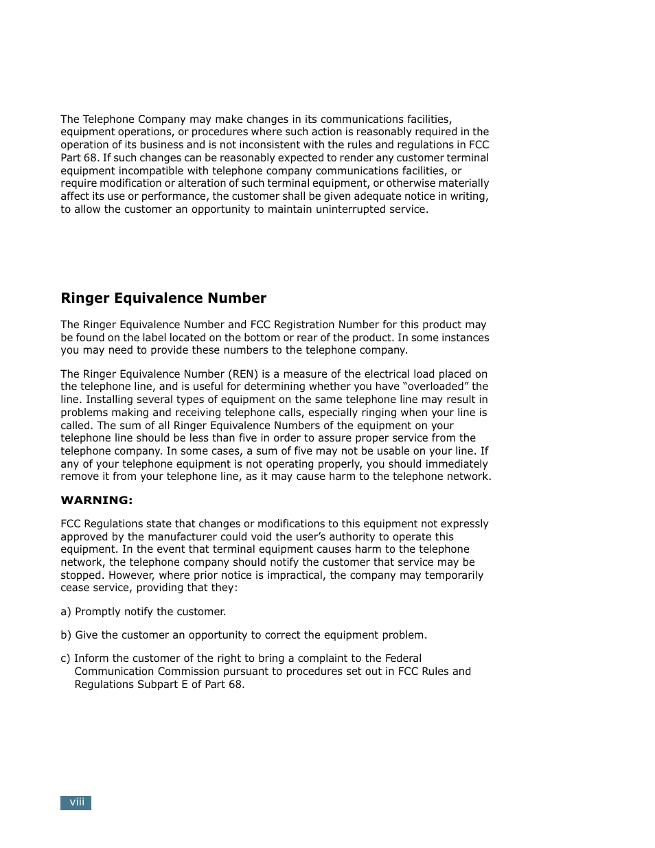 Ringer equivalence number | Samsung SCX-5112 User Manual | Page 9 / 127