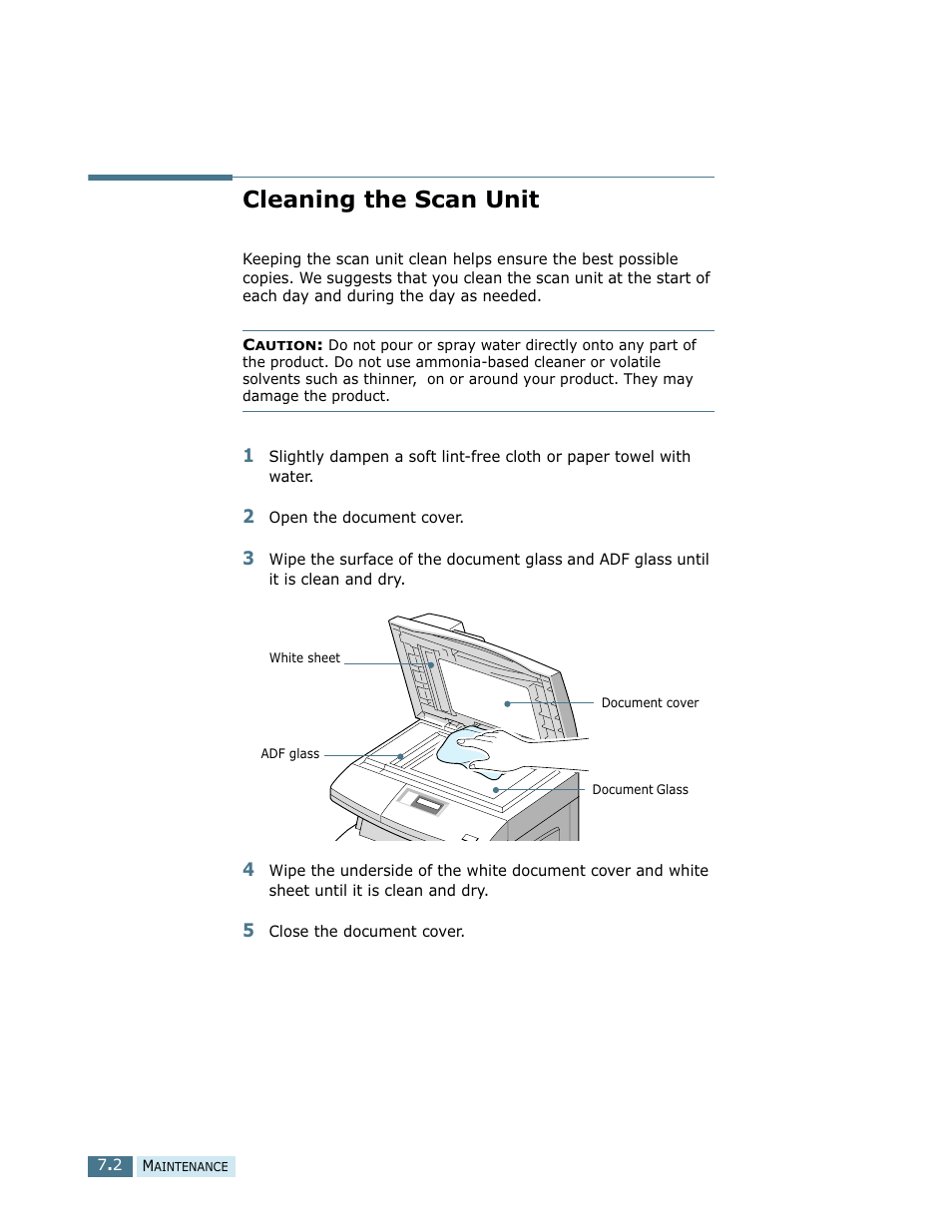 Cleaning the scan unit | Samsung SCX-5112 User Manual | Page 91 / 127