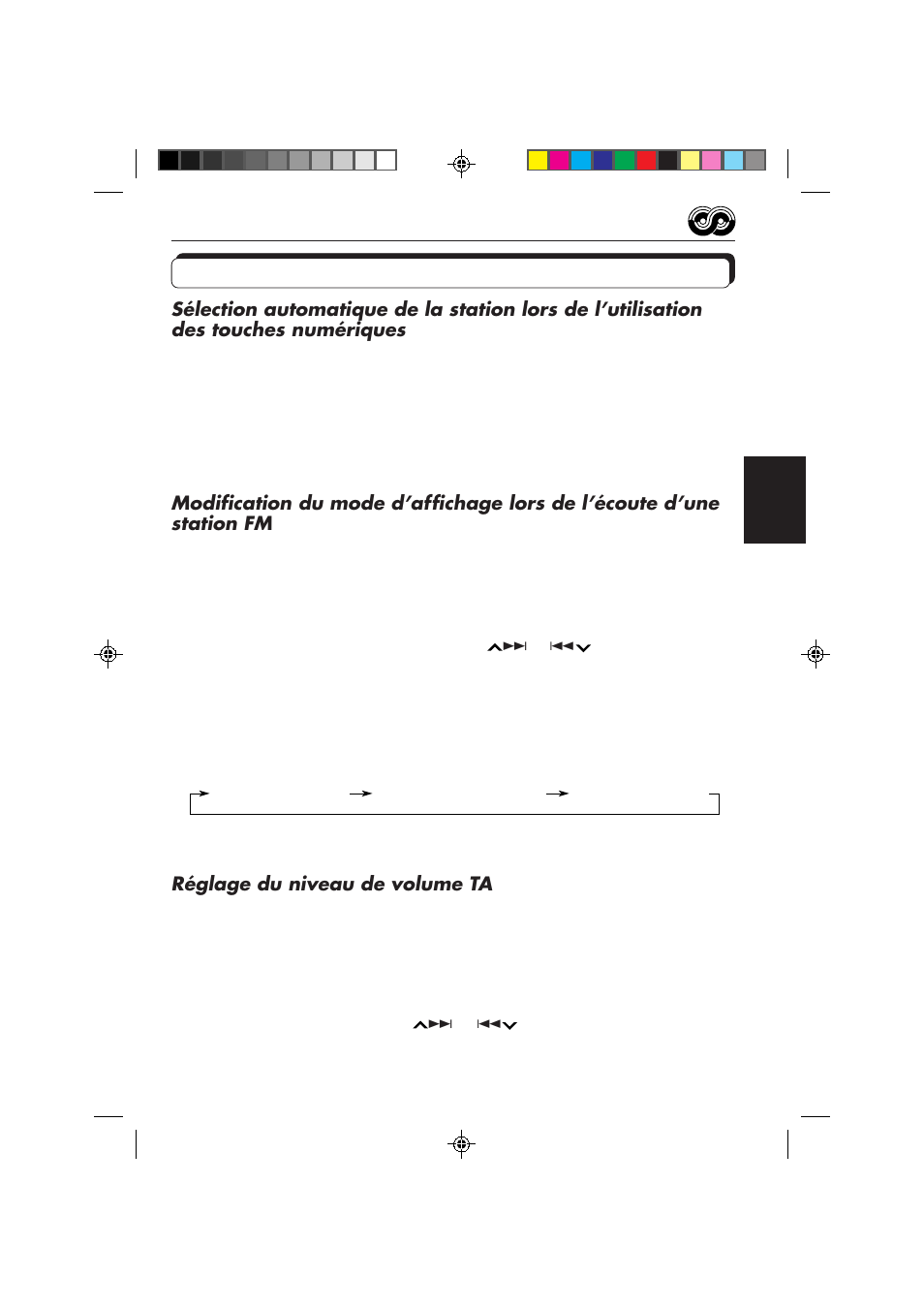 Autres fonctions rds pratiques et ajustements, Réglage du niveau de volume ta | JVC KS-FX840R User Manual | Page 107 / 186