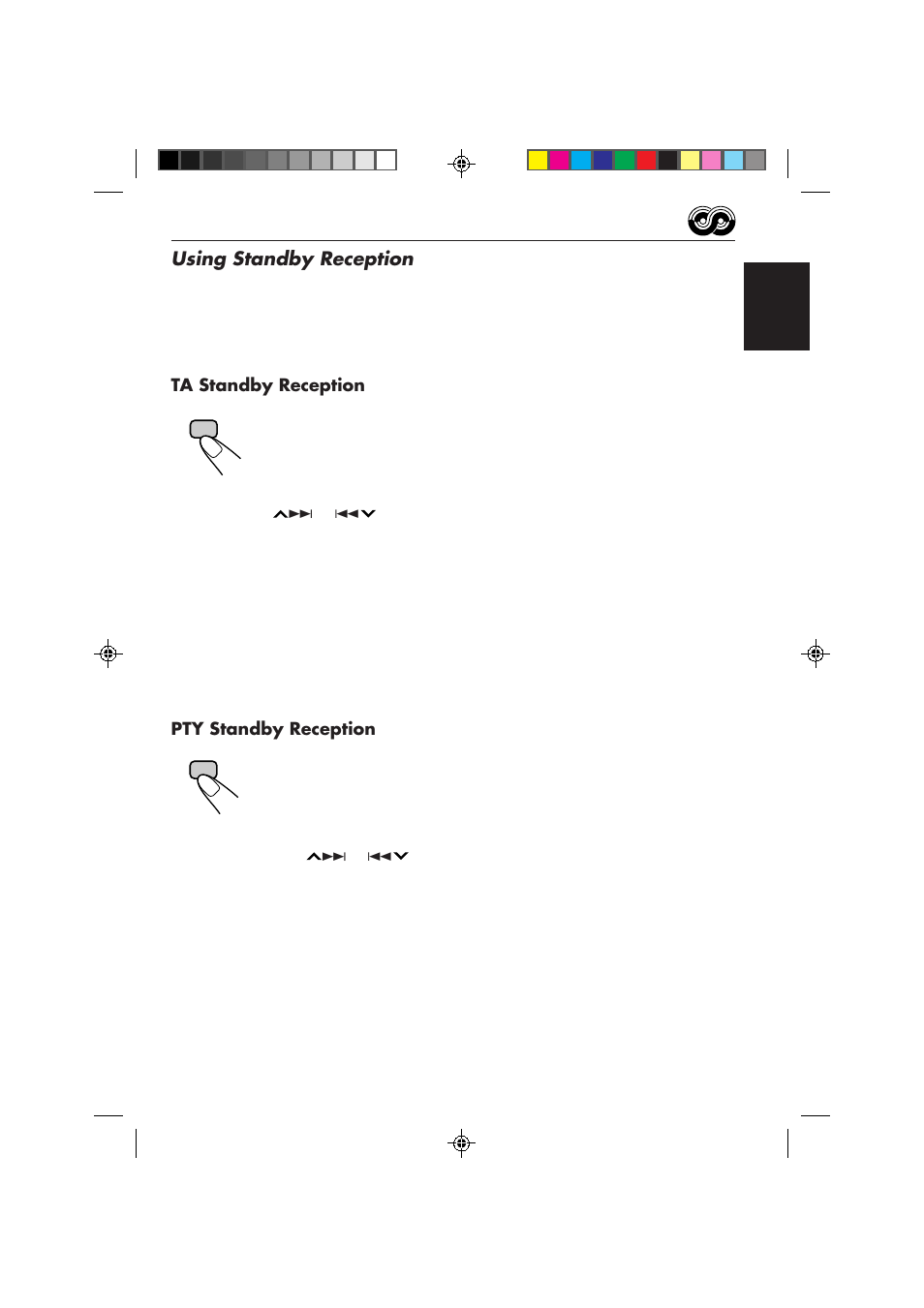 Using standby reception, Ta standby reception, Pty standby reception | JVC KS-FX840R User Manual | Page 11 / 186