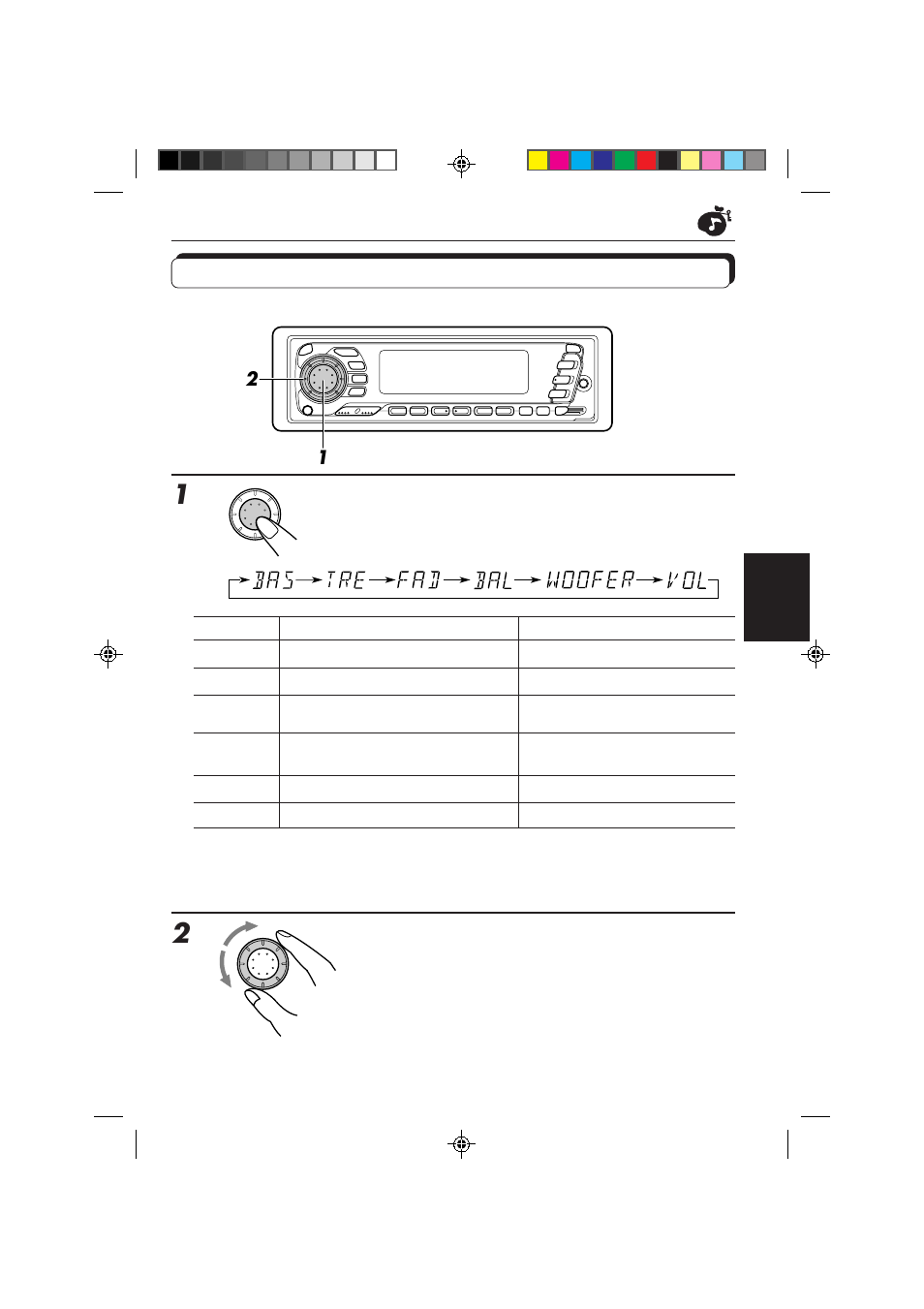 Geluid aanpassen, Selecteer de functie die u wilt aanpassen, Pas het niveau aan | JVC KS-FX840R User Manual | Page 161 / 186
