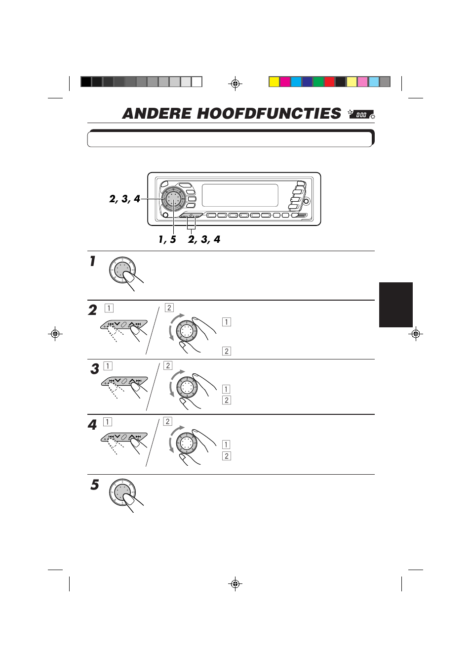 Andere hoofdfuncties, Klok instellen | JVC KS-FX840R User Manual | Page 163 / 186