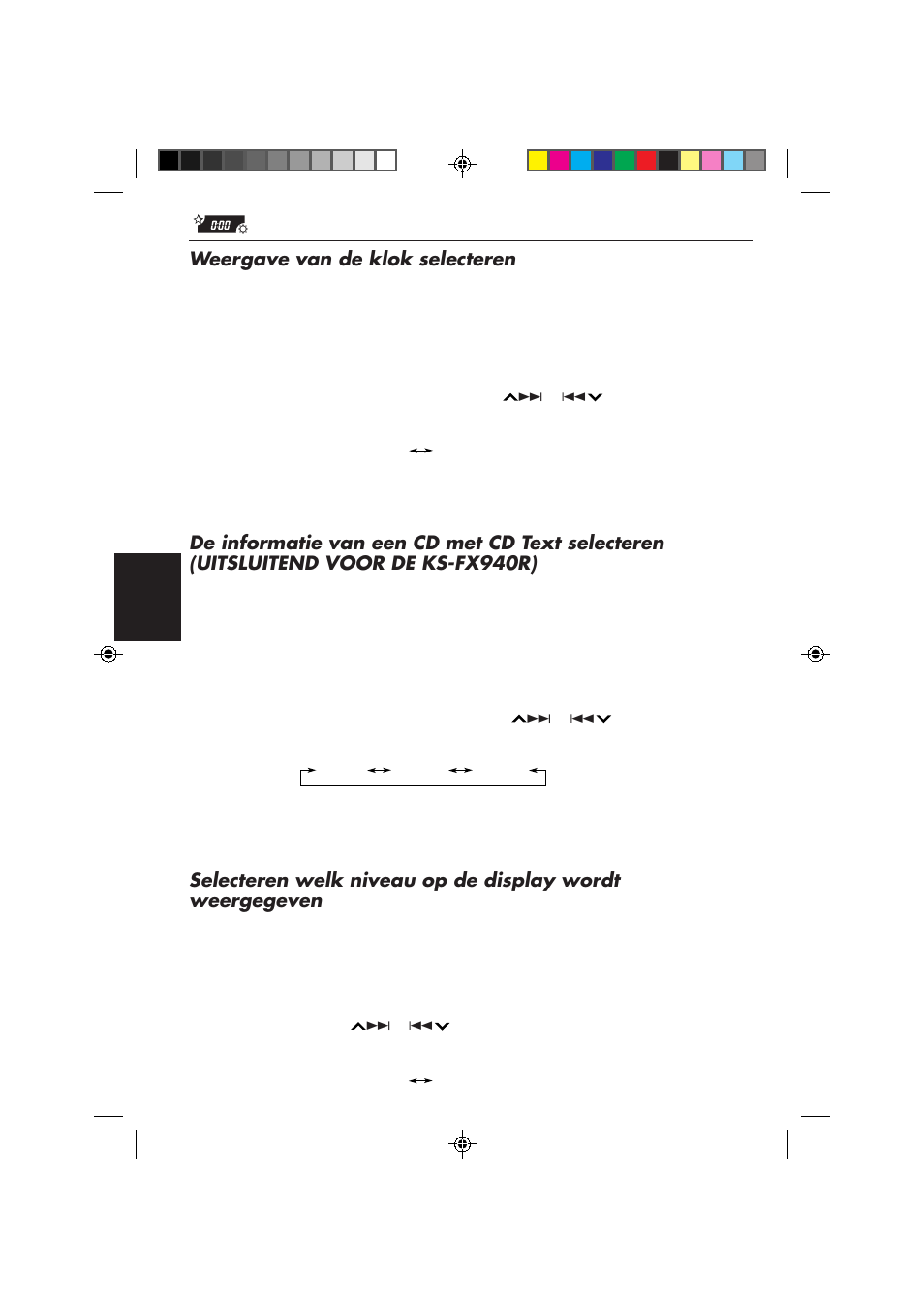 Weergave van de klok selecteren | JVC KS-FX840R User Manual | Page 166 / 186