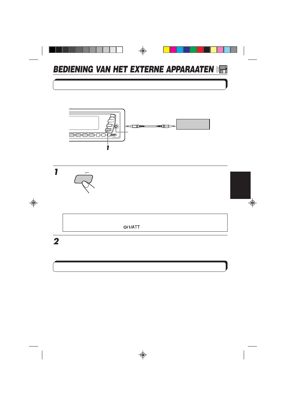 Bediening van het externe apparaaten, Een externe afspeelbron aansluiten, Een subwoofer aansluiten | JVC KS-FX840R User Manual | Page 177 / 186