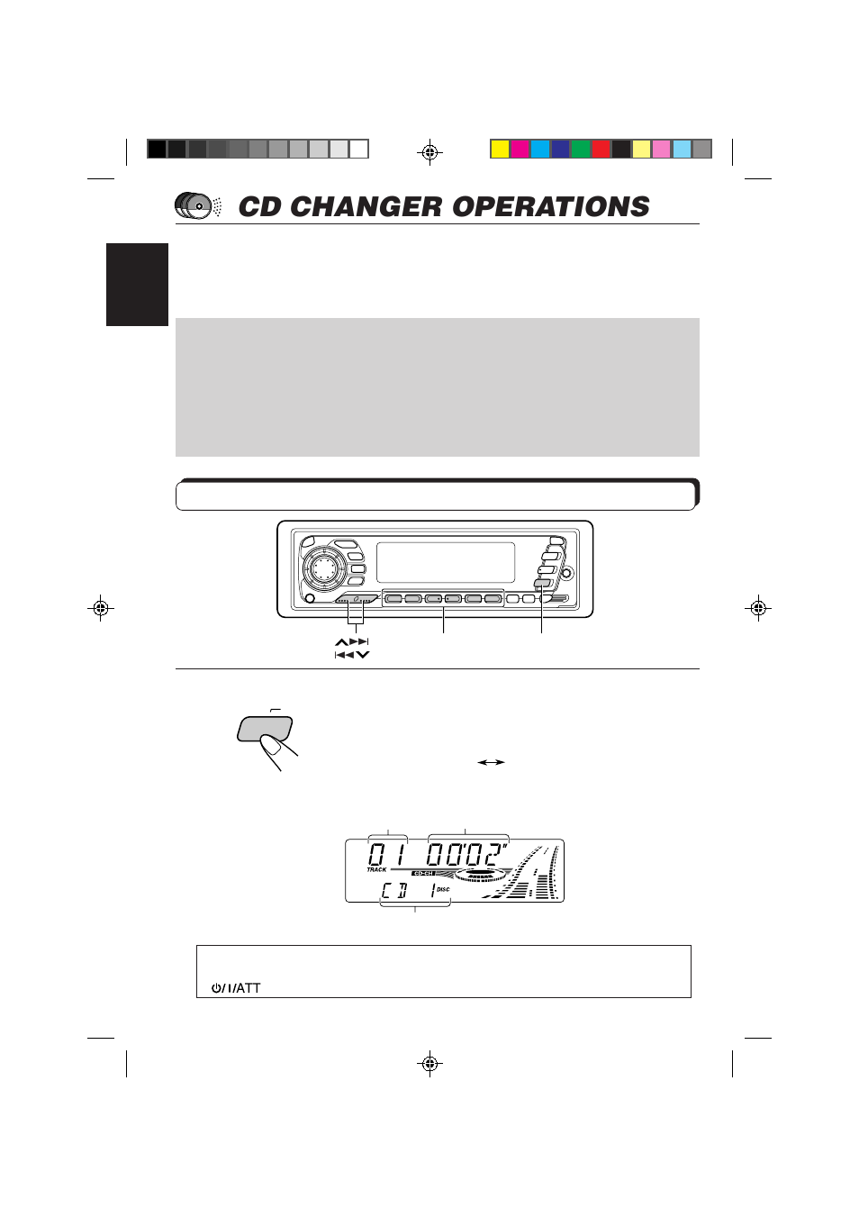 Cd changer operations, Playing cds, Select the cd automatic changer | JVC KS-FX840R User Manual | Page 36 / 186
