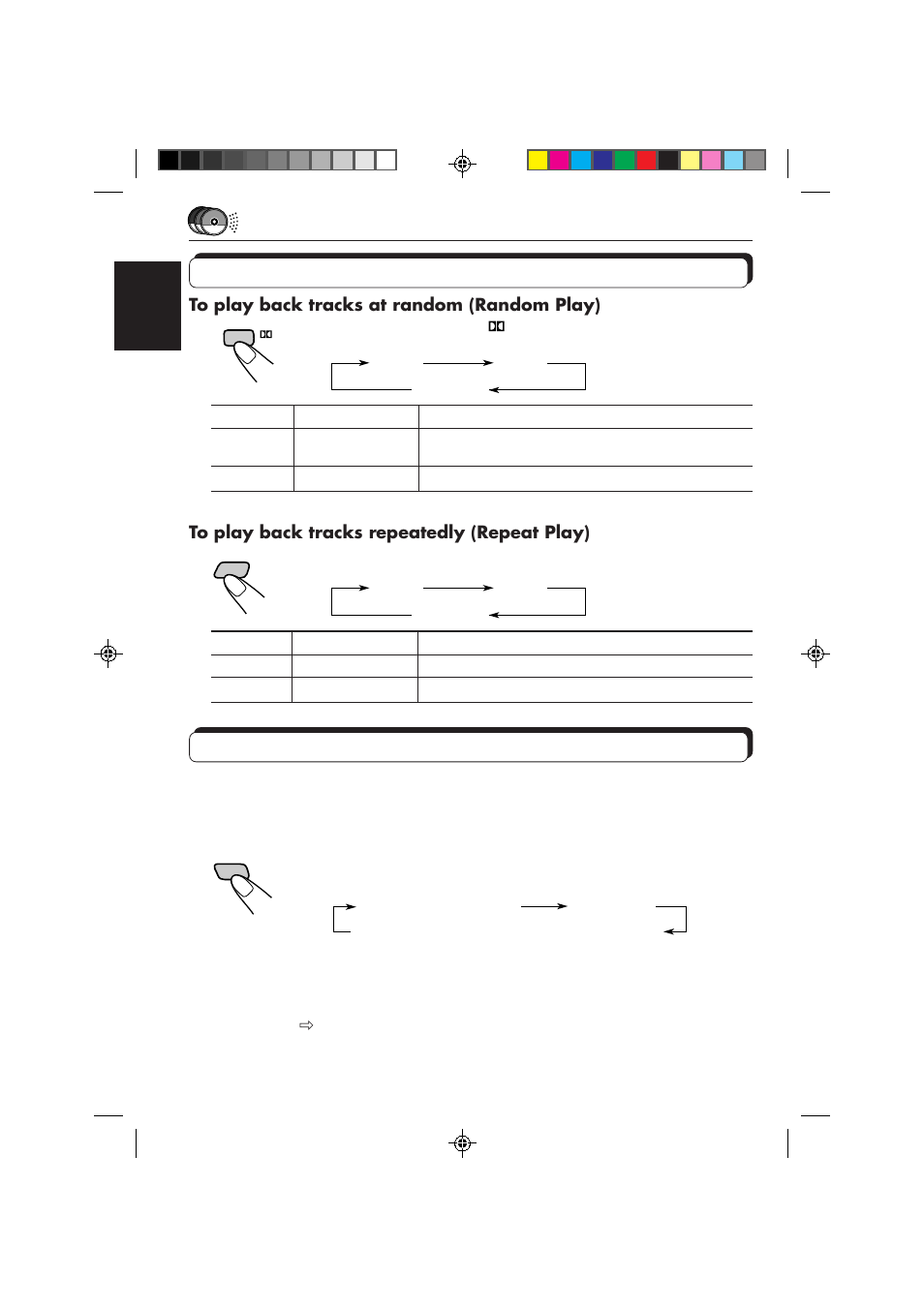 Selecting cd playback modes, Playing a cd text | JVC KS-FX840R User Manual | Page 38 / 186