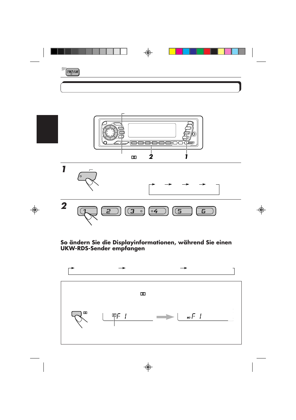 Anwahl eines vorabgestimmten senders | JVC KS-FX840R User Manual | Page 54 / 186