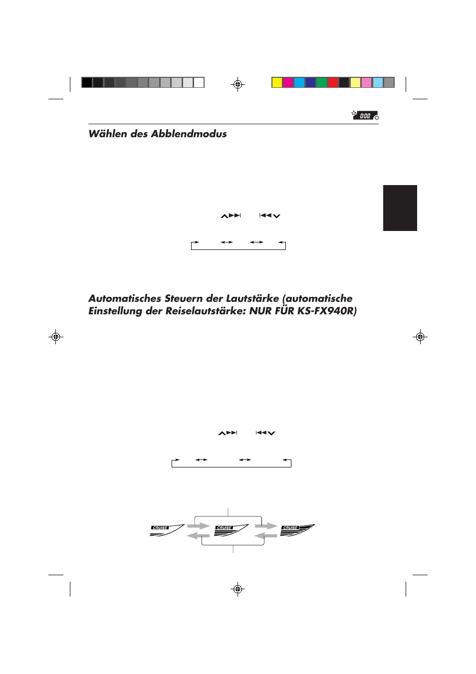 Wählen des abblendmodus | JVC KS-FX840R User Manual | Page 75 / 186