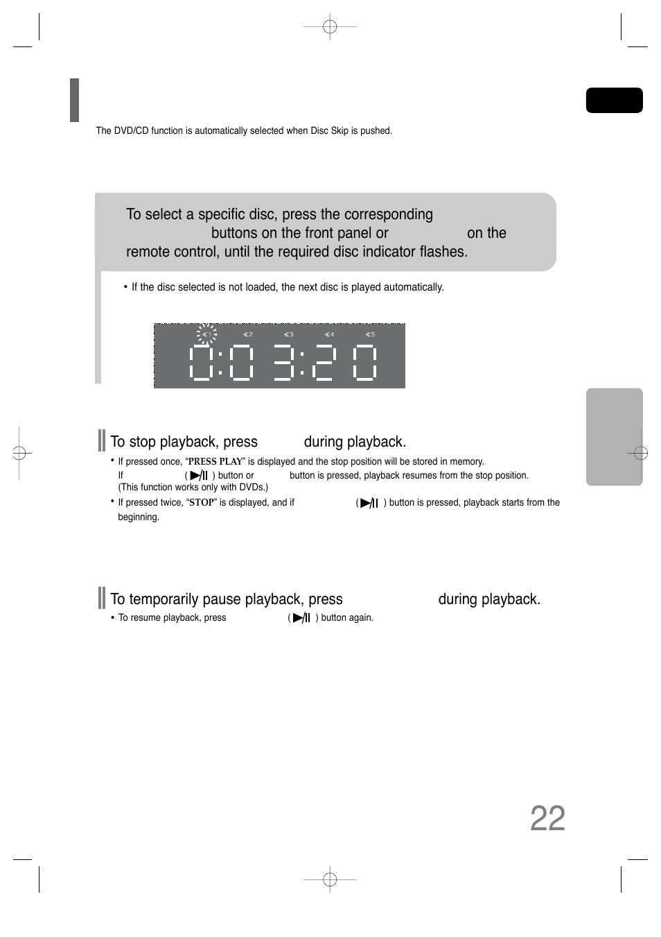 Selecting a disc in the disc changer | Samsung AH68-01701V User Manual | Page 24 / 71