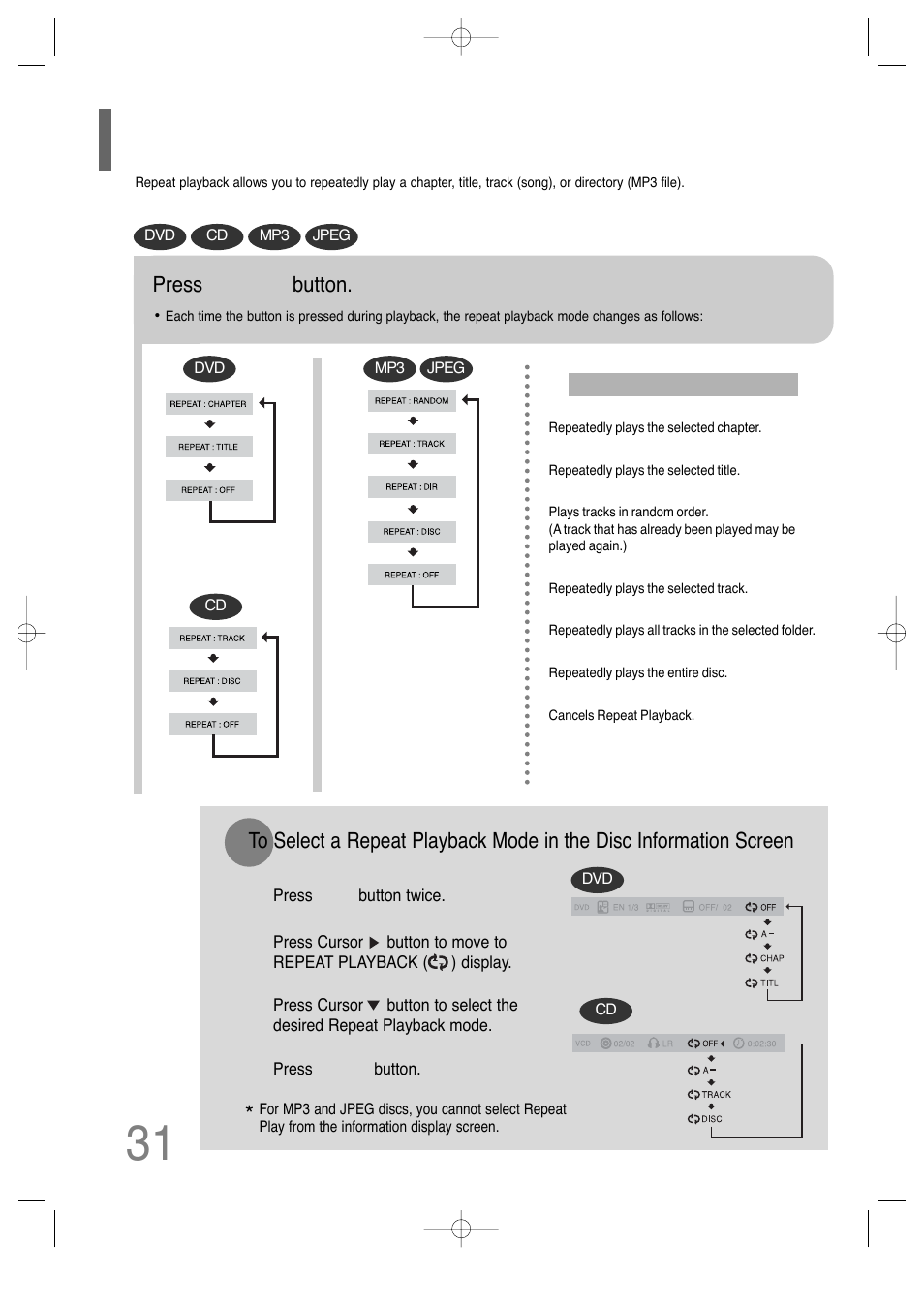 Repeat playback | Samsung AH68-01701V User Manual | Page 33 / 71