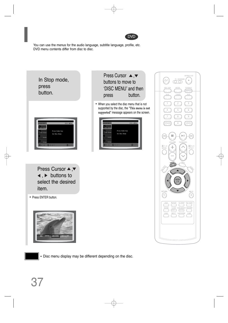 Using disc menu | Samsung AH68-01701V User Manual | Page 39 / 71