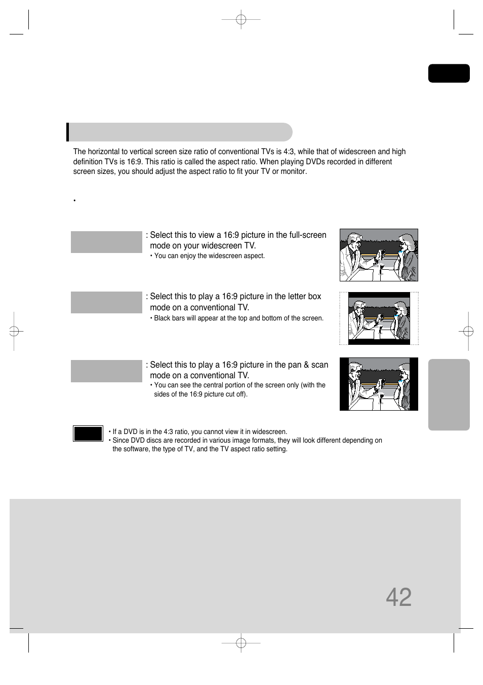Adjusting the tv aspect ratio (screen size) | Samsung AH68-01701V User Manual | Page 44 / 71