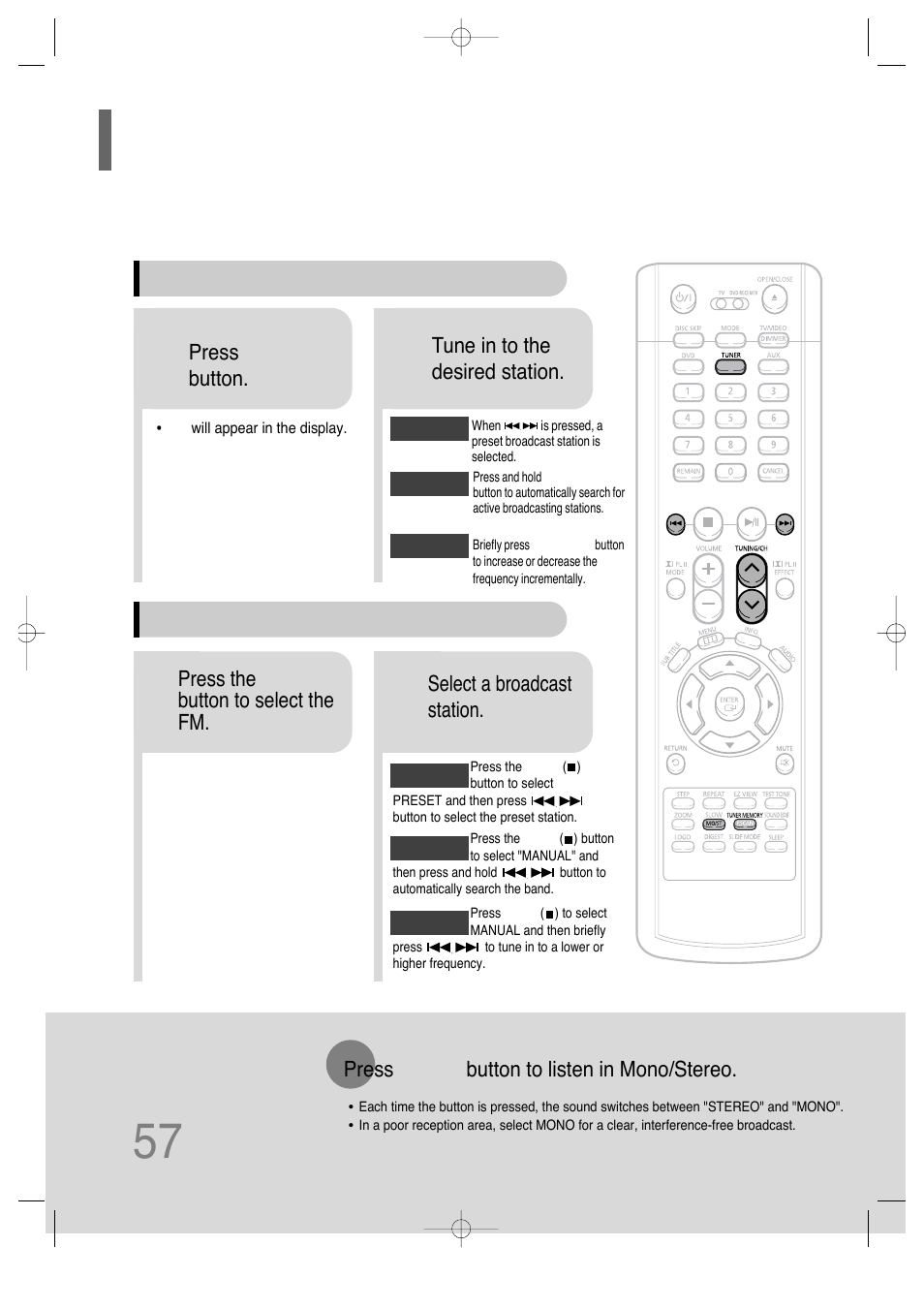 Listening to radio | Samsung AH68-01701V User Manual | Page 59 / 71