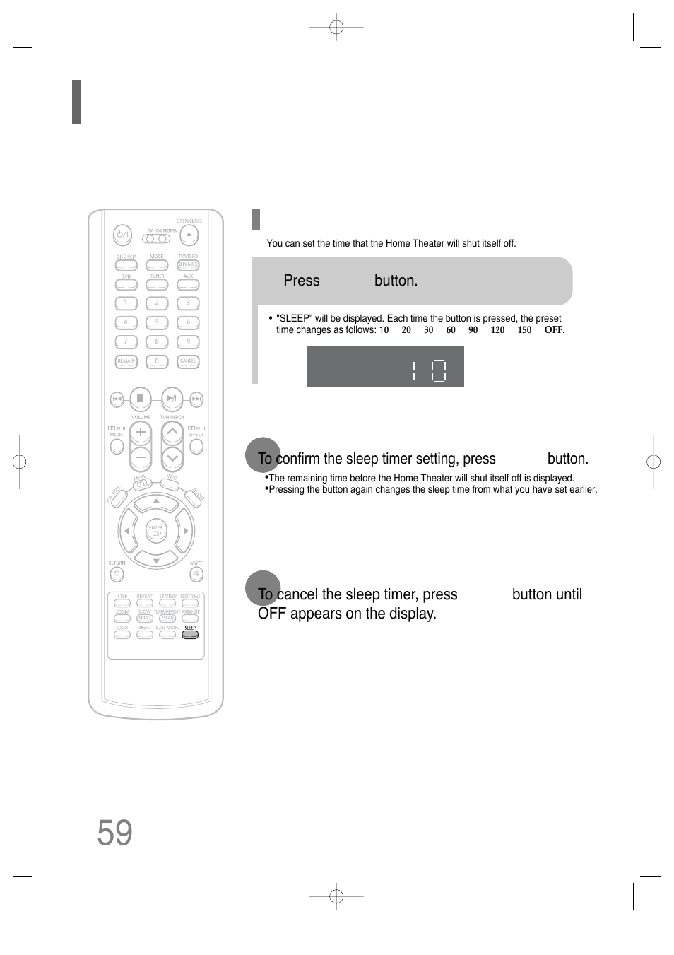 Convenient functions, Sleep timer function | Samsung AH68-01701V User Manual | Page 61 / 71