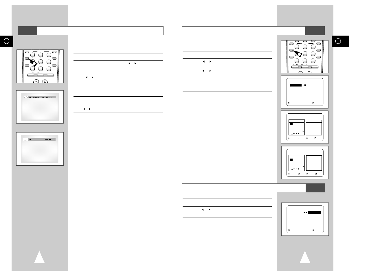 Program play (dvd/vcd/cd) random play (dvd/vcd/cd), Repeat play | Samsung SV-DVD3E  EN User Manual | Page 28 / 35