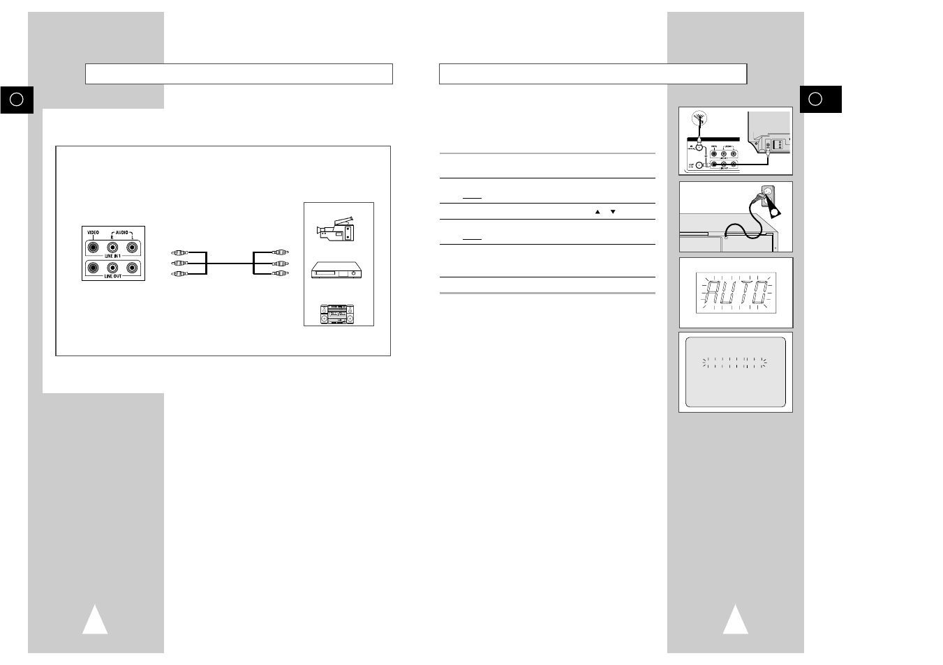 Plug & auto set up, Connecting other equipment to your dvd-vcr | Samsung SV-DVD3E  EN User Manual | Page 7 / 35